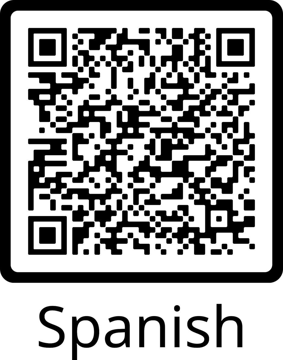 QR code to start Spanish language SMS support with Bondi Connect